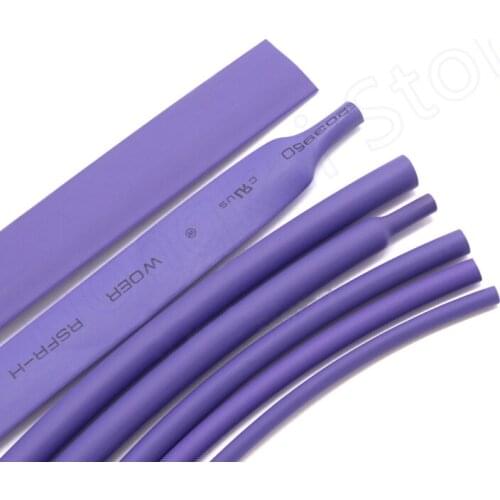 Φ1mm- Φ50mm Purple 2:1 Heat Shrinkable Tube Polyethylene Cable Wire Electrical Sleeving For Audio Headset Wire