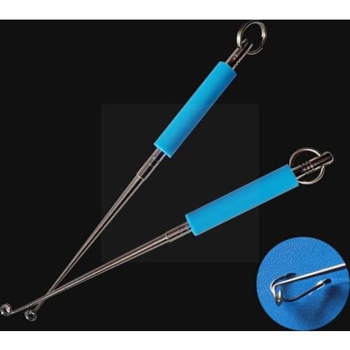 Fishing Universal Fly Nail Knot Tying Tools Hook Remover Tool Tying Clip Loop Knot Carabiner Tyer Knot Quick and V0R9