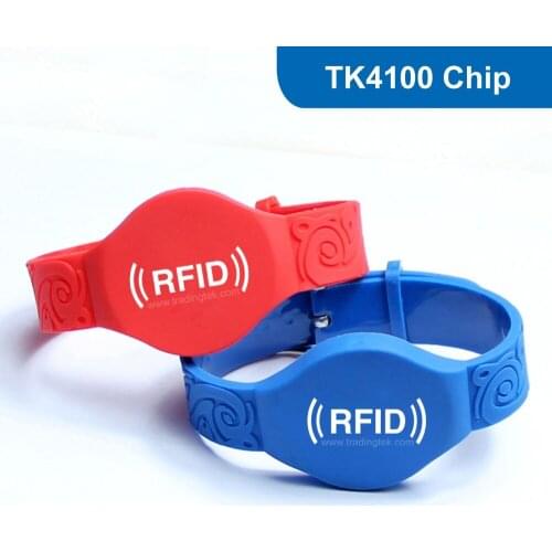 WB06 Silicone RFID wristband, RFID Wristband RFID Bracelet for access control with TK4100 Chip Free Shipping