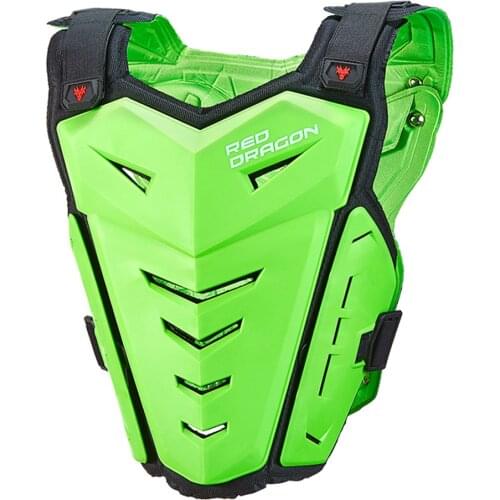 Green Vemar Motorcycle Armor Vest Chest Back Protection Motocross Adult Ski Skateboard Safety Jacket Moto Wear Protective Gear