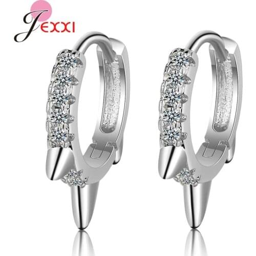Gold Color 925 Sterling Silver Circle Hoop Earrings Korean Fashion Punk Earring Women Statement Jewelry Ladies Brincos Gifts