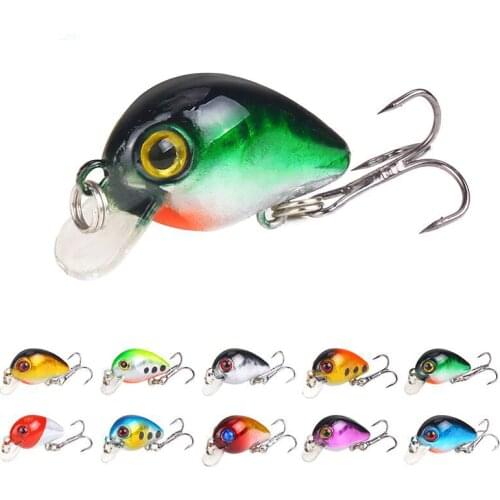 1pcs Crankbait Fishing Lure Floating swing Crank Topwater Lures Mini Minnow 3cm 1.6g Crazy Bionic Wobblers Artificial Hard Bait