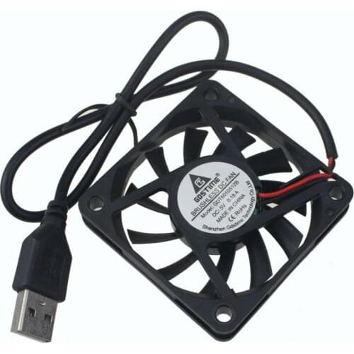 100 Pcs Gdstime 5V USB 60mm x 10mm 6010 Brushless DC Computer CPU Heat Sink Cooling Fan 60x60x10mm Factory Wholesale