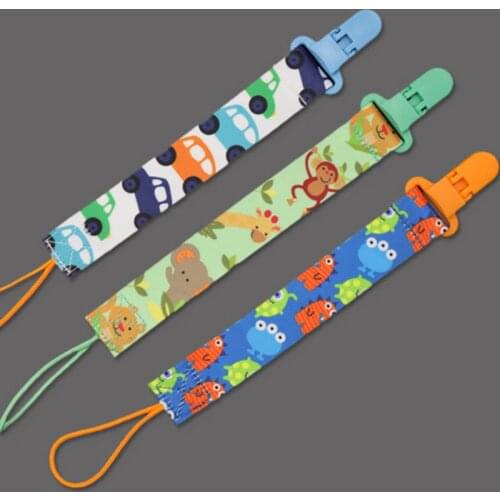 3Pcs/Set Cartoon Baby Pacifier Clip Chain with String Dummy Clip Nipple Holder For Infant Kids Pacifier Clips Soother