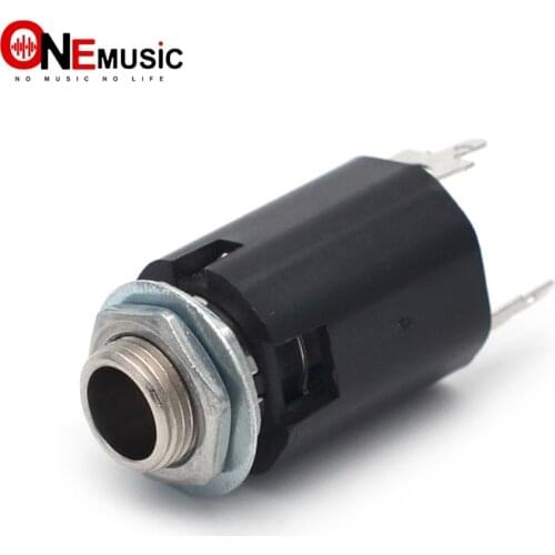 5pcs Black Guitar Endpin Jack 6.35 input for Any Guitar EQ Pickup Output