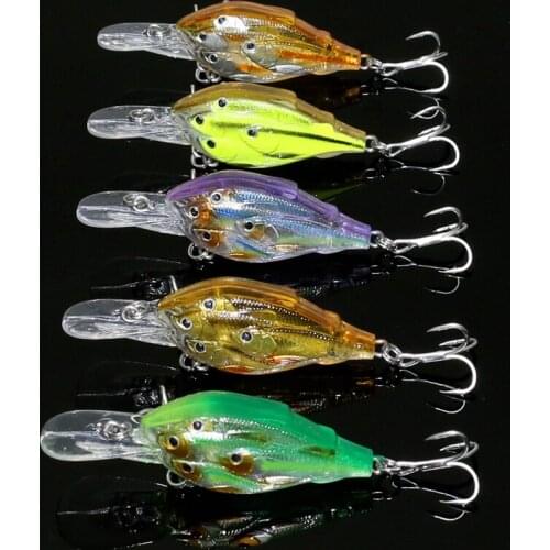 5Pcs Crazy Crankbait Group Fish Bait 6.5cm 6.5g Wobbler Bait SwimBait Jigging Lure Pike Trout Fishing Tackle