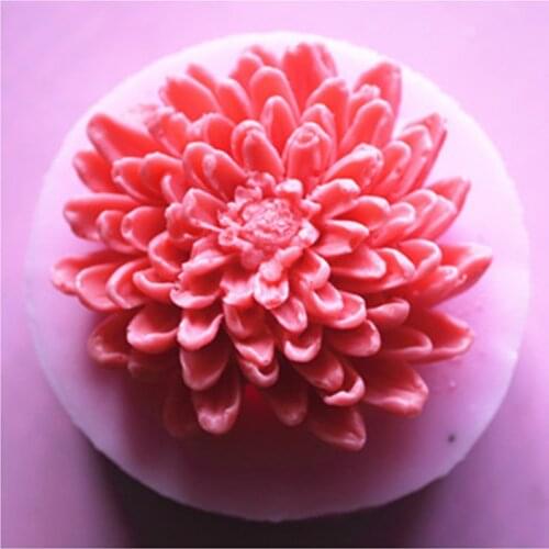 8.2*8.2*3.2cm 3D mold flower silicone mould chocolate mould lace mould cake decorating mould handmade diy soap mold