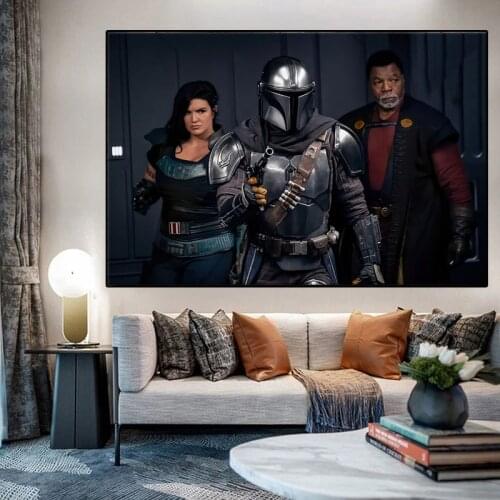 5D Diamond Painting Disney Mandalorian TV Series Anime Poster DIY Round Full Diamond Embroidery Kit Anime Home Decoration Crafts