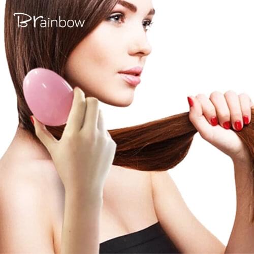 Brainbow 1pc Egg Design Magic Hair Brush Round Portable Plastic Comb Scalp Massage Comb Shampoo Shower Brush Hair Styling Tools