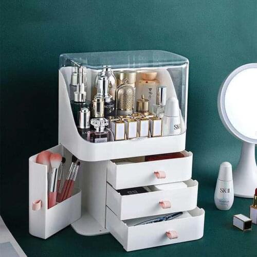 Makeup Organizer Waterproof Diaplay Case Makeup Jewelry Box Multifunctional Cosmetic Organizer Drawer Makeup Storage Box Holder