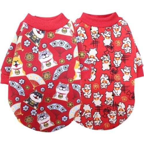 Spring Autumn Pet Clothes Puppy Dog Cat Hoodie Print Sweatshirt for Small Dogs French Bulldog Pug Coat Jacket Pets Clothing