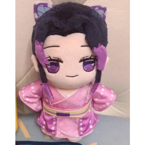 Anime Demon Slayer Kimetsu no Yaiba Kochou Shinobu Short Plush Doll Pillow Cute Toys Cushion Soft Cartoon Birthday Gifts 20cm