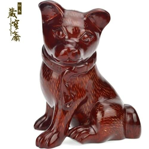 Red wood crafts zodiac Dog Dog feng shui ornaments town house defends the dogs Specials Gifts