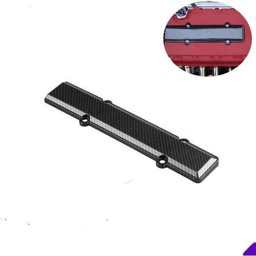 For HONDA B18 B16 B SERIES VTEC ABS CARBON FIBER LOOK VALVE COVER SPARK PLUG INSERT Car styling Accessories Stickers