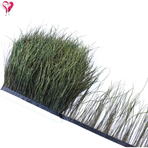 1 Meter Width 6-8 Inches Fancy Bleached Natural Peacock Feather Silk Tassel Trim Sideband Fringe Trimming DIY Clothing Sewing