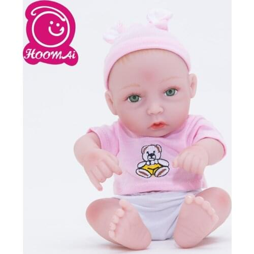 10" Handmade Cute Mini Bebe Reborn Baby Doll 25CM Full Silicone Vinyl Lifelike Baby Reborn Toy Childrens Day Kids Xmas Gift