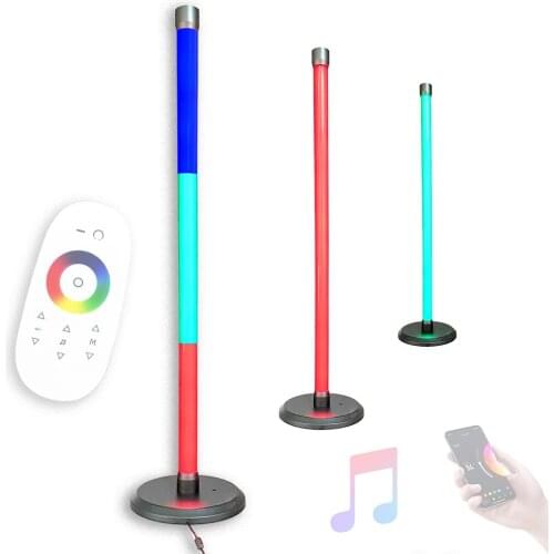 Music Sync Sanding Neon Tube Addressable LED Neon 360 degree Light Colorful RF Remote Music Control Lighting Stand Floor Lamp
