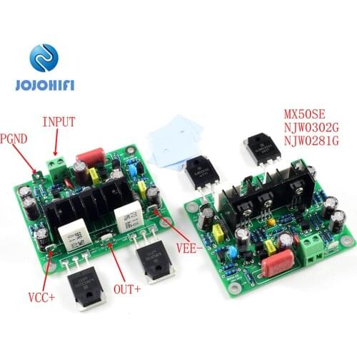 MX50 SE ONSEMI NJW0302G/0281G Version DIY KITS/Finished Board Dual Channel Power Amplifiers Board Two Boards w/insulation sheet