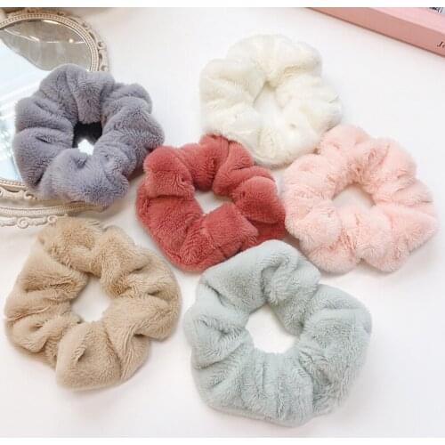 2020 New Women Girls Colorful Sweet Soft Velve Elastic Hair Bands Girls Lovely Scrunchies Rubber Bands Kids Hair Accessories