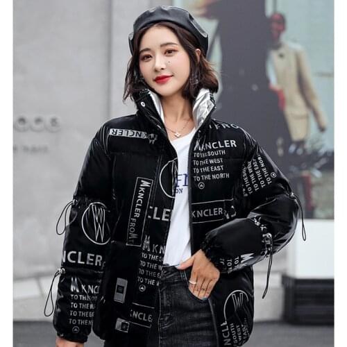 2021 New Winter Jacket Thick Casual Womans Parkas Puff Jacket Stand Collar Warm Female Cotton Padded Parka Basic Coat