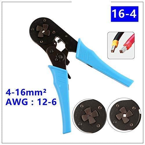 Crimper Plier HSC8 16-4 Adjustable Crimping Tools for 6.0-16.0mm2 (AWG10-5) Cable End-sleeves Wire VE Terminal Connectors