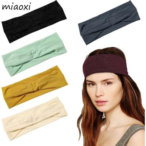 Headband for Women Hair Accessories Solid Fashion Brand Female Hairband Casual Head Wrap Spring Outdoor Turban Knot Headwrap