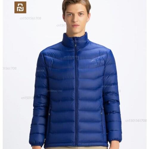 Xiaomi youpin down jacket mens winter lightweight stand-up collar large size casual windproof jacket hooded down jacket