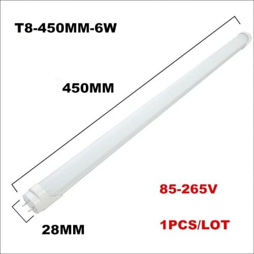 LED Tube Lights 1 Foot 0.3m 300mm 345mm 4W / 1.5 Foot 1.5ft 0.45m 450mm 6W T8 LED AC85V-265V LED Lamp Light 2835SMD LED Tubes