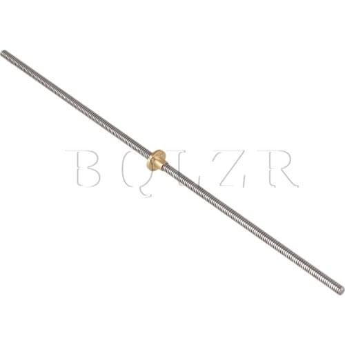 BQLZR L450mm Stainless Steel Lead Screw and Nut 2mm Lead for Machine Tool