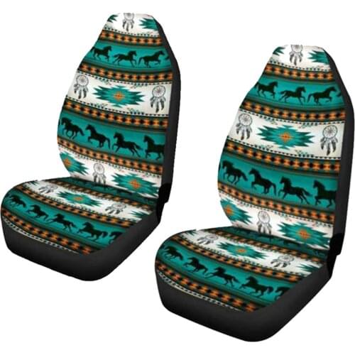 Universal Bucket Seat Cover,Baja Style Front Car Seat Covers Auto Interior Protector Horse Dreamcatcher Print For mazda 3 bk 6