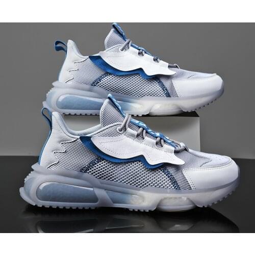 High Quality Mens Chunky Running Shoes Breathable Sneaker Fashion Rubber No-slip Sports Shoes Reflective All-match Zapatillas