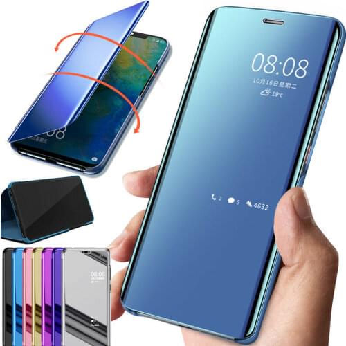 Mirror Smart Case For Asus Zenfone Max Pro M2 ZB631KL Cover Shockproof PU Leather Flip Cover For Zenfone Max Pro M2 ZB631KL Case