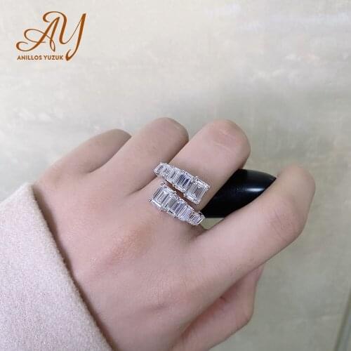 Anillos Yuzuk 100% 925 Sterling Silver Full Paved Ring For Women Sparking High Carbon Diamond Wedding Fine Jewelry Wholesale