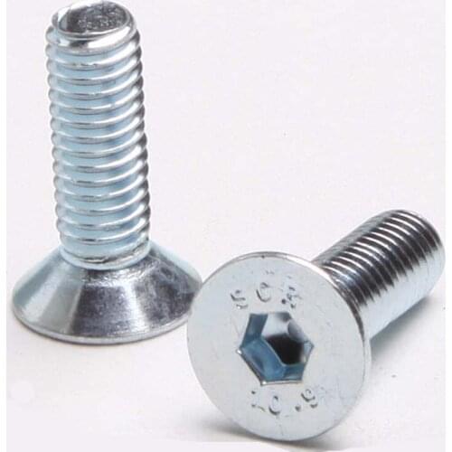 10.9 Countersunk Head Inner Six Angle Bolt Galvanized Flat Countersunk Head ScrewsIn M3*6/8/10/12... 30mm DIN7991