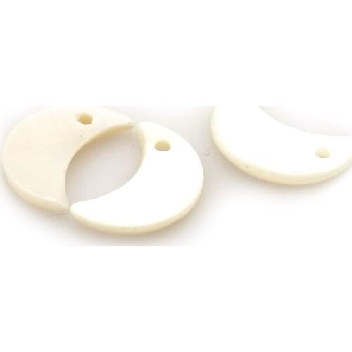 Wholesale 100pcs Moon Shape Shell Earring Pendant, Fashion Shell Jewelry Findings