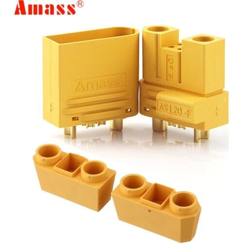 Amass AS120 Male/Female Plug Connector Resistance Adapter Plug for RC Model FPV Racing Drone Lipo Battery Multirotor Parts