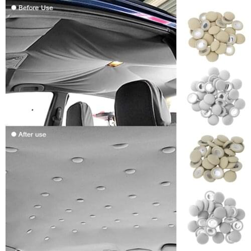 50 Pcs Car Interior Roof Buckles Headliner Ceiling Cloth Fixing Roof Snap Rivets Repair Buttons Pins Grommets