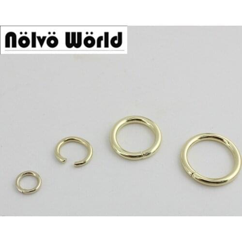 500pcs 6mm8mm10mm 5colors non-welded round rings,alloy metal O-ring for bags straps belts connect Hardware Accessories
