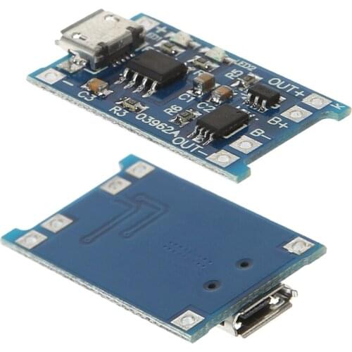 6pcs Lithium Battery Charge+Protection 2-In-1 Circuit Board 5V 1A 2A Micro USB Module