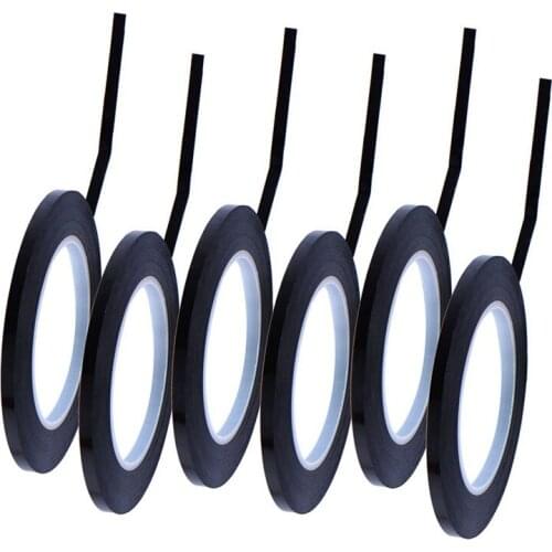 6pcs/pack Tabletop Positioning Tape Traceless Whiteboard Dividing Color Tape Marking Tape Warning Drawing Grid Line Tape