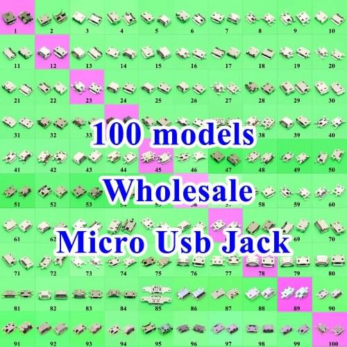 Cltgxdd 100 Models Charging Connector Micro Usb Jack For Samsung ASUS SONY HP HTC ZTE Huawei Xiaomi Redmi Lenovo OPPO Meizu Etc