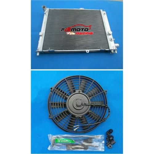 Aluminum Alloy Radiator + FAN For 1991-1998 91 92 93 94 95 96 97 98 Saab 9000 2.3 Turbo NIB