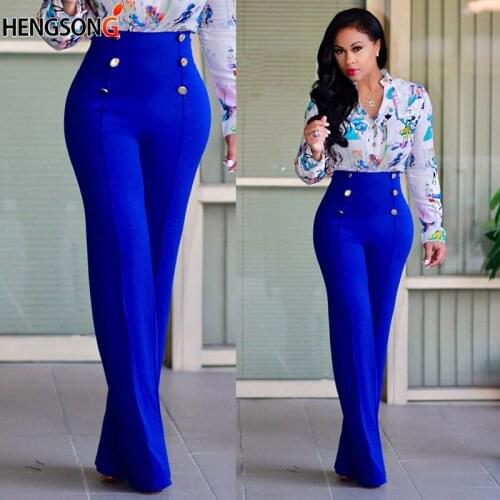 Womens Pants Fashion Causal Loose Trousers High Waist Wide Leg Pants Ladies Work Wear Elegant Loose Casual Solid Long Pants