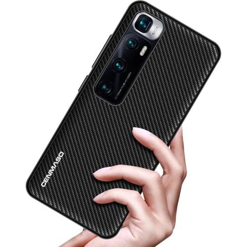 Funda Case for Xiaomi Redmi Note 9S Xiaomi Mi Note 10 Lite Mi 10 Ultra K30 Pro F2 Pro Carbon Fiber Coque Phone Case Cover Capa