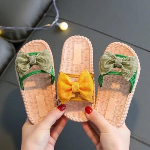 2021 Summer Kids Shoes Sweet Princess Children Sandals for Girls Toddler Baby Soft Butterfly-knot Open Toe Shoes Beach Slippers