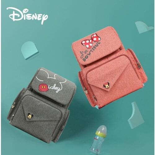 Disney New Fashion Mummy Backpack Mickey Mouse Baby Diaper Bag Travel Women Street Backpacks Large Capacity Infant Nappy Bags