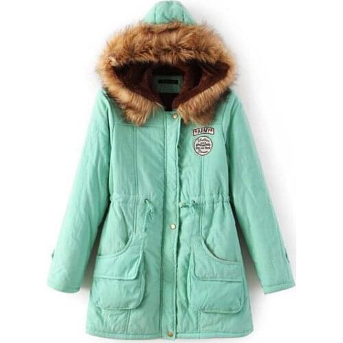 Fad Autumn Winter Parka Women Hooded Long Warm Jacket Women Plush Plus Size Thick Coats And Jackets Female