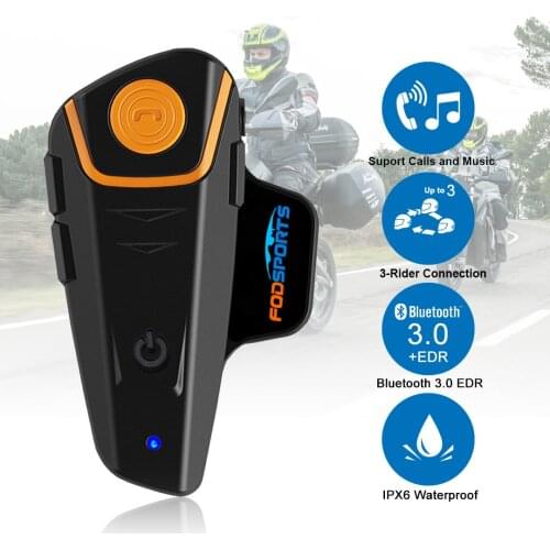 Fodsports BT-S2 Motorcycle Wireless Bluetooth Helmet Intercom FM Waterproof intercomunicador Interphone Headset 3 Rider мотошлем