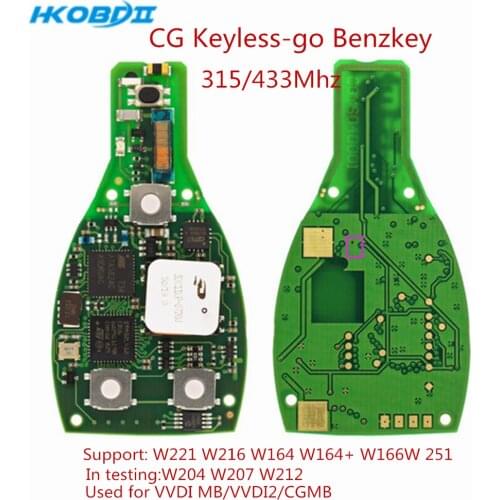 HKOBDII for Benz Keyless go full intelligent 315/433mhz Support on W221 W216 W164+ W166 W251 for CGDI MB for VVD2 for VVDI MB