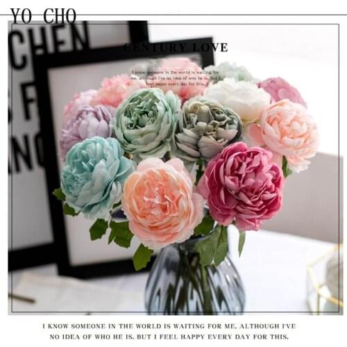 Artificial Silk Tea Roses Branch Fake Roses Flores Wedding Table Backdrop Stage DIY Decor Home Accessories Imitation Rose Flores